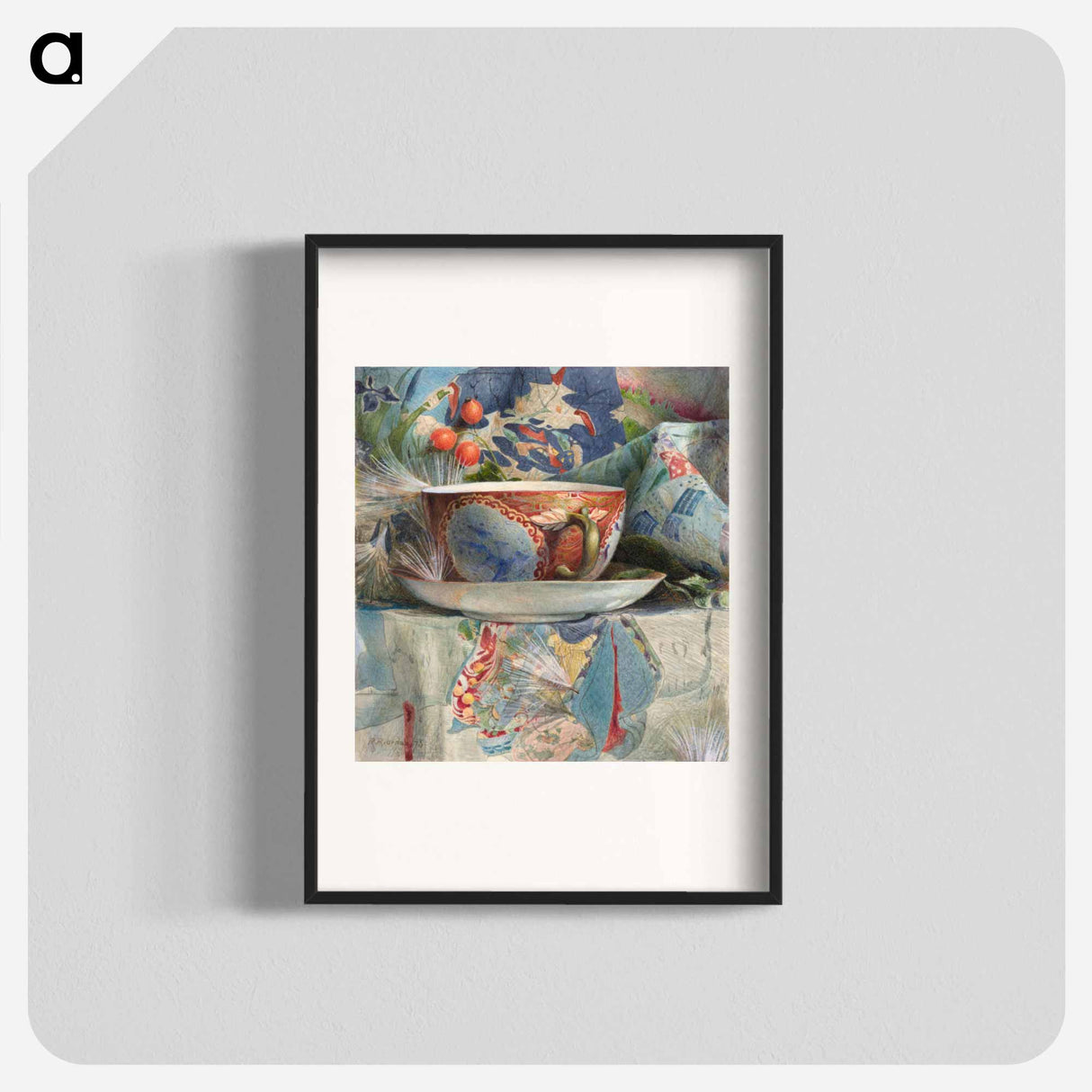 Still Life with Tea Cup - サミュエル コールマン Poster.