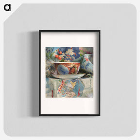 アートポスター-Still Life with Tea Cup - サミュエル コールマン Poster.