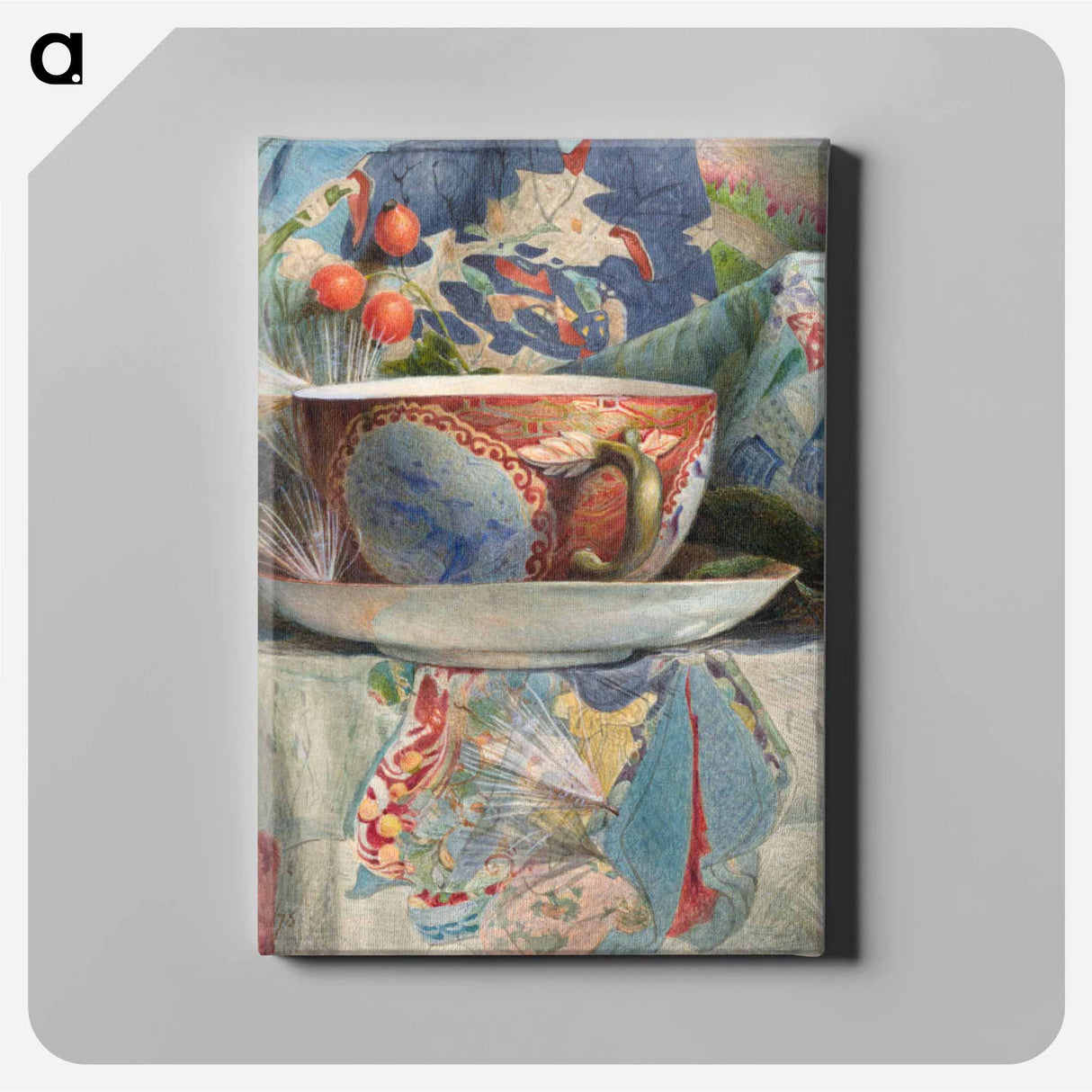 Still Life with Tea Cup - Samuel Coleman Canvas.