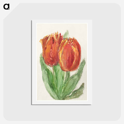 Two Red Tulips
 - Sienje Mesdag van Houten Postcard.