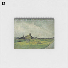 アートメモ帳-Landscape with hay cart, church towers and windmill - テオ ファン ドゥースブルフ Memo.