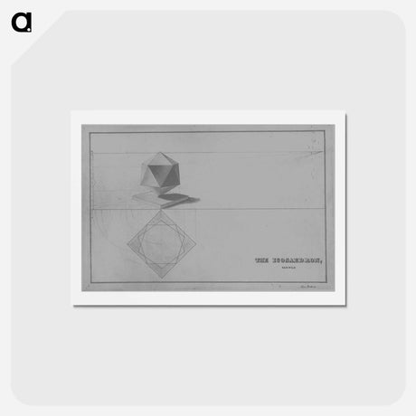 アートポストカード-Drawing The Icosahedron - トーマス エイキンズ Postcard.