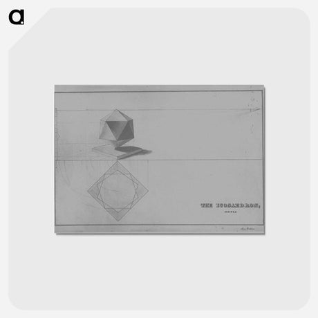 アートポストカード-Drawing The Icosahedron - トーマス エイキンズ Postcard.