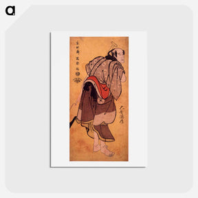 アートポストカード-Kabuki Actor Ōtani Tokuji as Monogusa Tarō - 東洲斎 写楽 Postcard.
