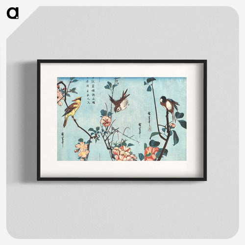 Japanese Birds and Flowers
 - 歌川 広重 Poster.