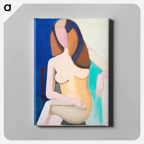 アートパネル-Seated female model - ヴィルヘルム ルンドストローム Canvas.