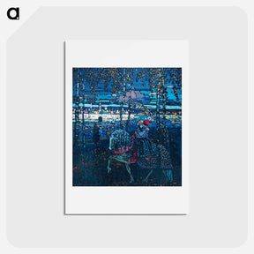 アートポストカード-Riding couple - ワシリー カンディンスキー Postcard.