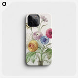 Boeket bloemen in de hals van een groene vaas - ウィレム ヴァン リーン Phone Case.