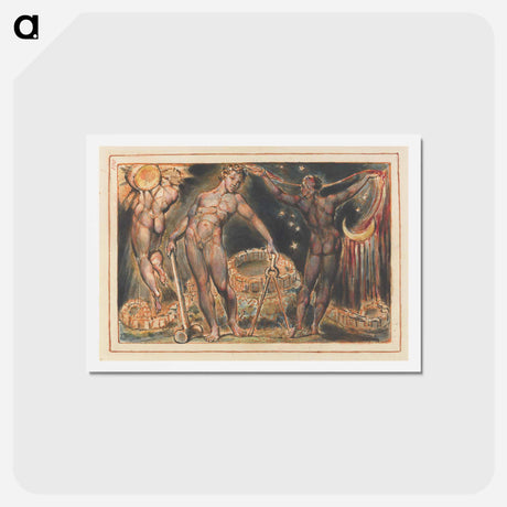 アートポストカード-Jerusalem, Plate 100 - ウィリアム ブレイク Postcard.