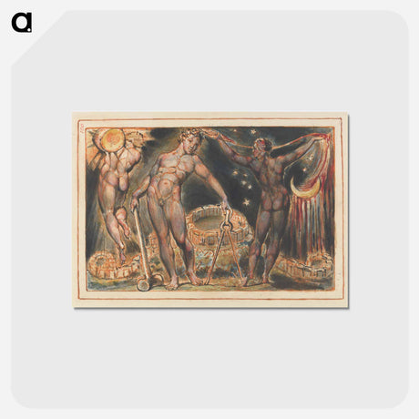 アートポストカード-Jerusalem, Plate 100 - ウィリアム ブレイク Postcard.