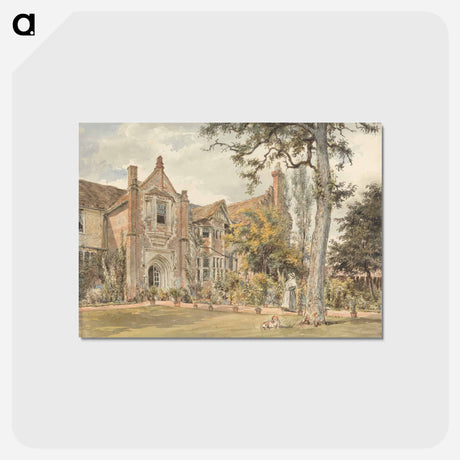 アートポストカード-The Lecture House, Watford - ウィリアム ヘンリー ハント Postcard.