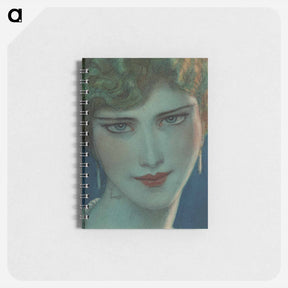 アートメモ帳-Face of blonde girl with earrings - ウワディスワフ テオドール ベンダ Memo.
