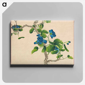 アートパネル-Climbing Blue Flowers - 張若愛 Canvas.