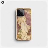 La Dame aux Camélias - アルフォンス ミュシャ Phone Case.