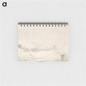 アートメモ帳-Landscape with brook, church and mountain - アンダース エクマン Memo.