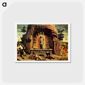 アートポストカード-The Resurrection, right hand predella panel from the Altarpiece of St. Zeno of Verona - アンドレア マンテーニャ Postcard.