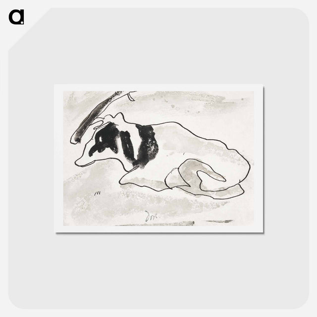 アートポストカード-Arthur Dove's Cow II - アーサー ダヴ Postcard.