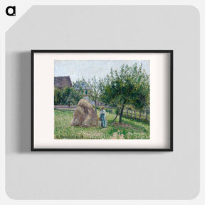 アートポスター-Apple trees in Eragny, sunny morning - カミーユ ピサロ Poster.