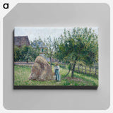 Apple trees in Eragny, sunny morning - Camille Pissarro Canvas.