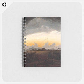 アートメモ帳-Neubrandenburg in the Morning Mist - カスパー ダーヴィト フリードリヒ Memo.