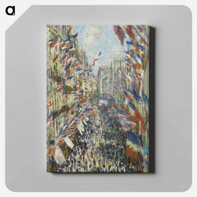 アートパネル-The Rue Montorgueil in Paris - クロード モネ Canvas.