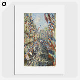 The Rue Montorgueil in Paris - Claude Monet Poster.