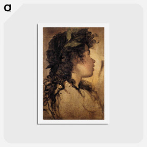 アートポストカード-Study for the head of Apollo - ディエゴ ベラスケス Postcard.
