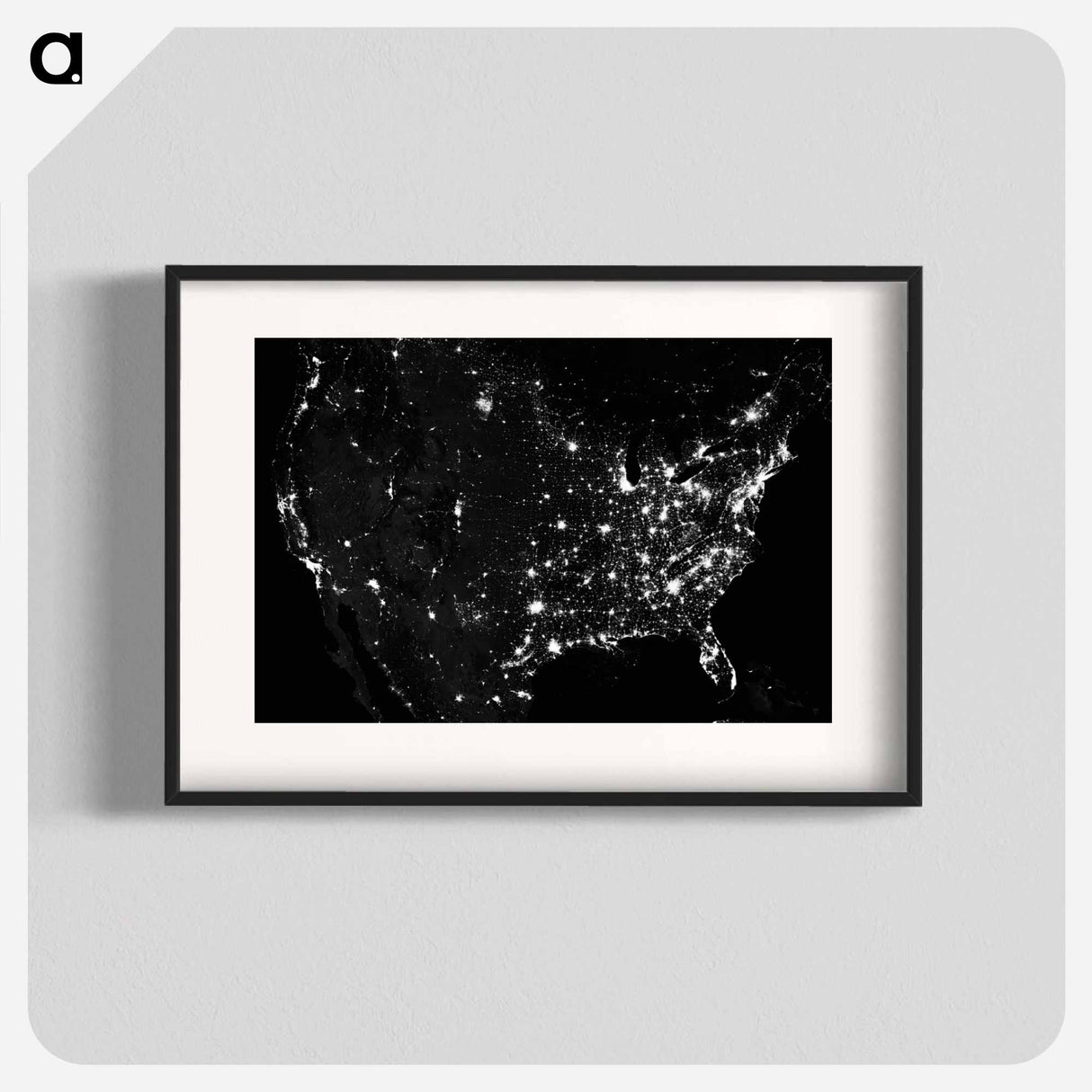 アートポスター-The United States at Night
 - 上空からの地球 Poster.
