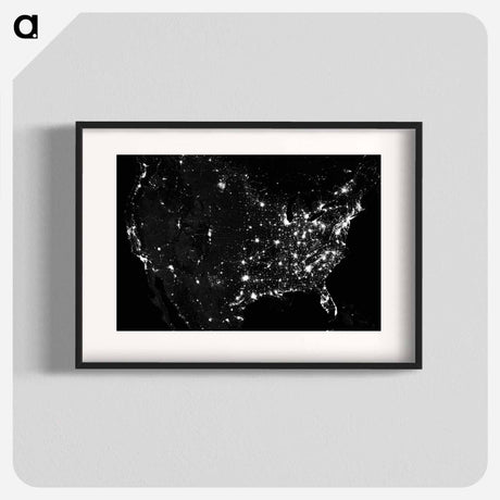 アートポスター-The United States at Night
 - 上空からの地球 Poster.