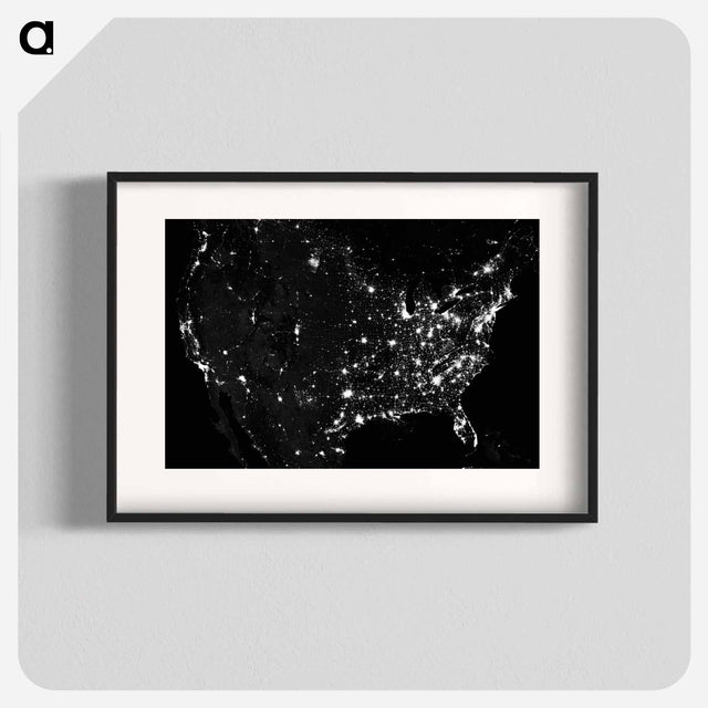 アートポスター-The United States at Night
 - 上空からの地球 Poster.