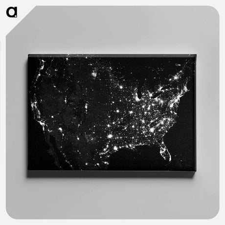 アートパネル-The United States at Night
 - 上空からの地球 Canvas.