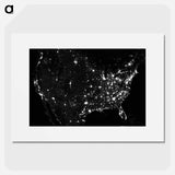アートポスター-The United States at Night
 - 上空からの地球 Poster.