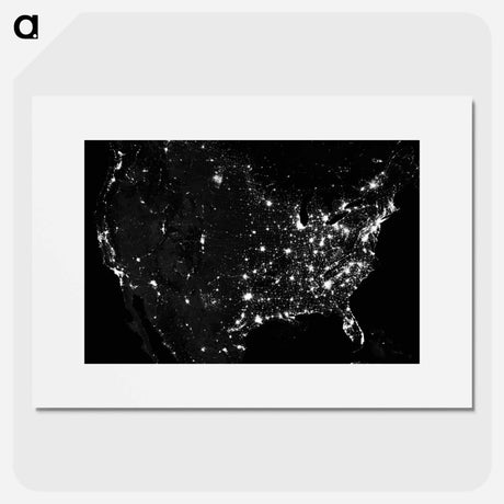 アートポスター-The United States at Night
 - 上空からの地球 Poster.