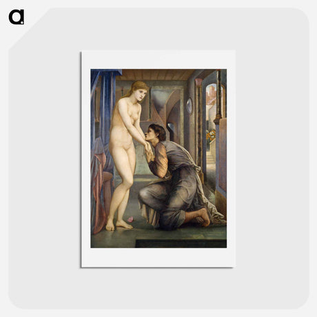 アートポストカード-Pygmalion and the Image - The Soul Attains - エドワード バーン ジョーンズ Postcard.