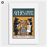 Vintage Ayer's Cherry Pectoral Poster - Edward Penfield Poster.