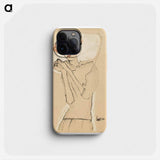 Postcard from the Wiener Werkstätte No. 288: Portrait of a young woman by Egon Schiele and Wiener Werkstätte - Egon Schiele Phone Case.