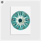 アートポストカード-Colorful vintage tunicate illustration - エルンスト ヘッケル Postcard.