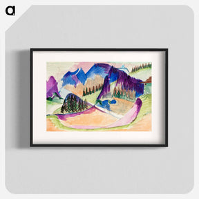 アートポスター-Mountain Landscape - エルンスト ルートヴィヒ キルヒナー Poster.