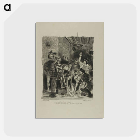 アートポストカード-イエロー - ウジェーヌ ドラクロワ Postcard.