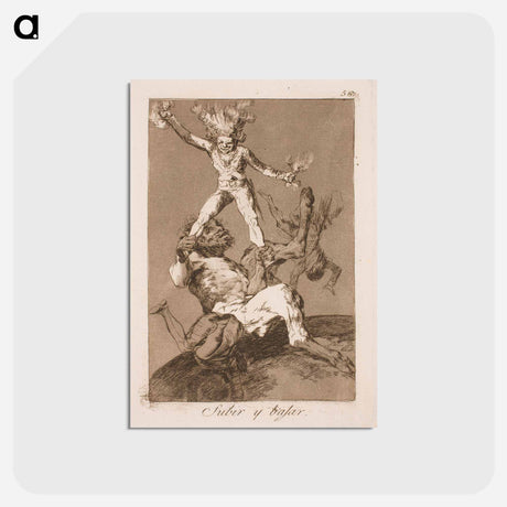 アートポストカード-Up and down - フランシスコ デ ゴヤ Postcard.