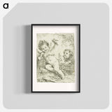 Two Putti with a Bird - フランソワ ブーシェ Poster.