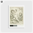 アートポストカード-Two Putti with a Bird - フランソワ ブーシェ Postcard.