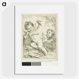Two Putti with a Bird - フランソワ ブーシェ Poster.