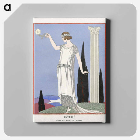 アートパネル-Psyché: Robe du soir, de Worth - ジョージ バービエ Canvas.
