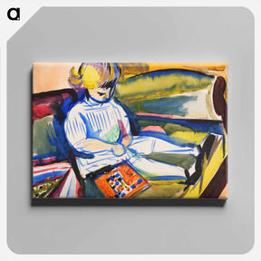 アートパネル-Child on Sofa - ヘンリー ライマン サイエン Canvas.
