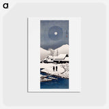 アートポストカード-Snow at Nipponmatsu - 高橋 宏明 Postcard.
