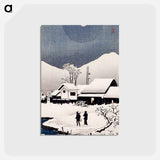 アートポストカード-Snow at Nipponmatsu - 高橋 宏明 Postcard.