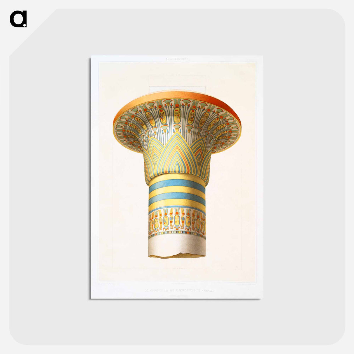アートポストカード-Column of the Hypostyle Hall of Karnak
 - エジプト美術史 Postcard.