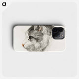 Sketch of a cat - Jean Bernard Phone Case.