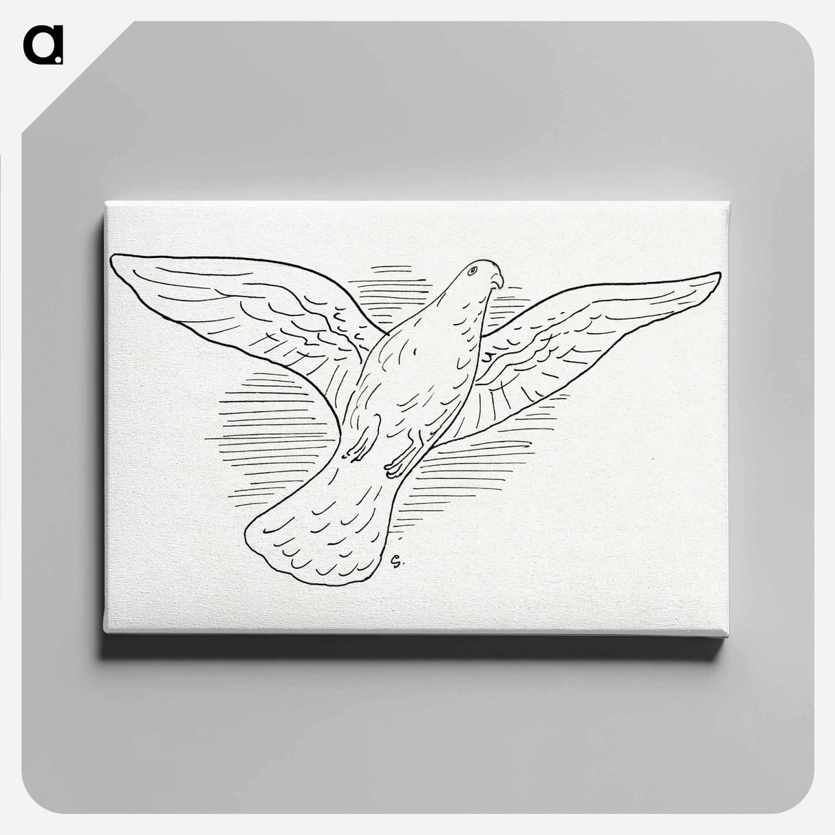 Flying pigeon - Leo Gerstel Canvas.